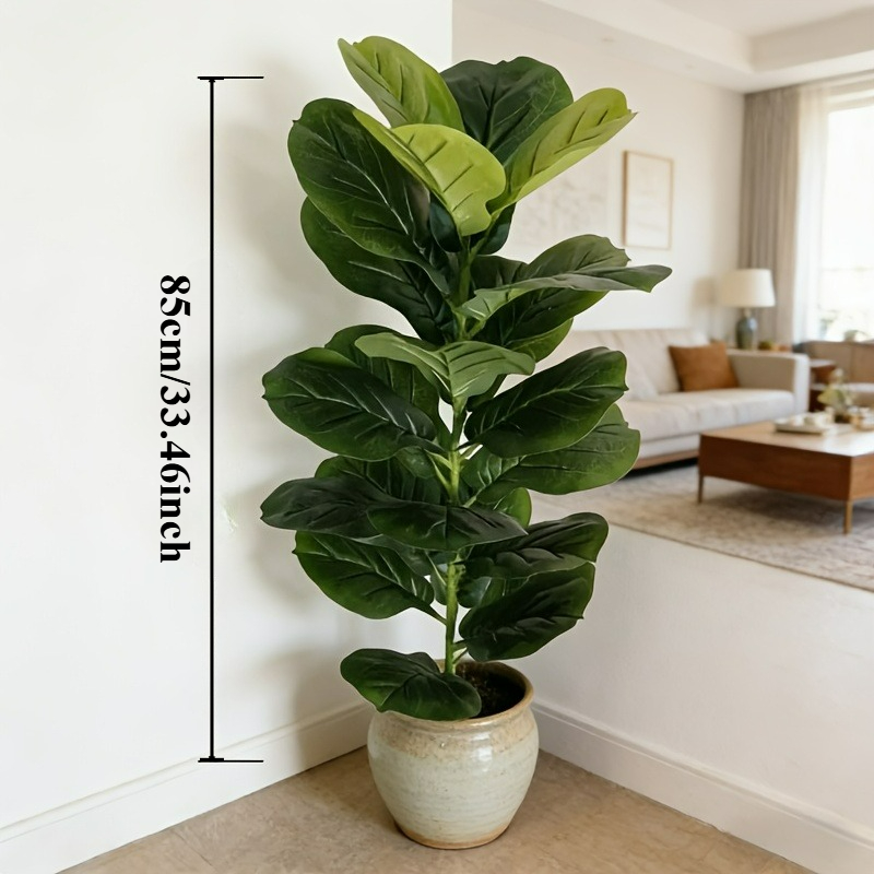 Ficus Lyrata Tree - 1pc 85/53cm Artificial Ficus Lyrata with