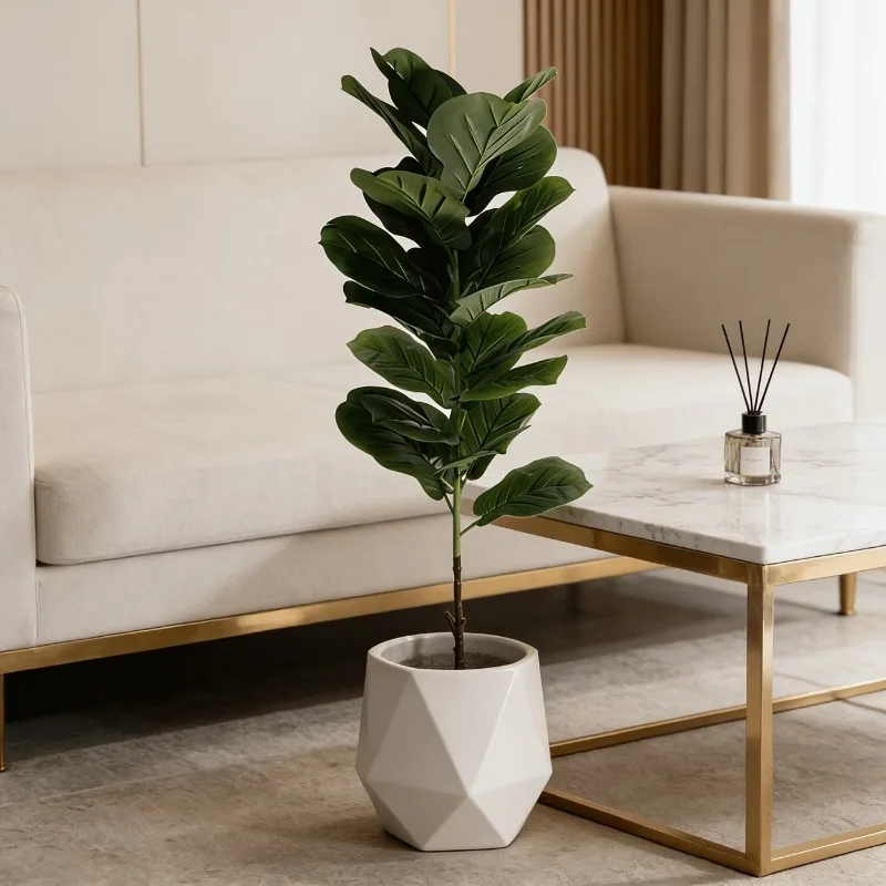 Ficus Lyrata Tree - 1Pc 100cm Artificial Ficus Lyrata Tree,
