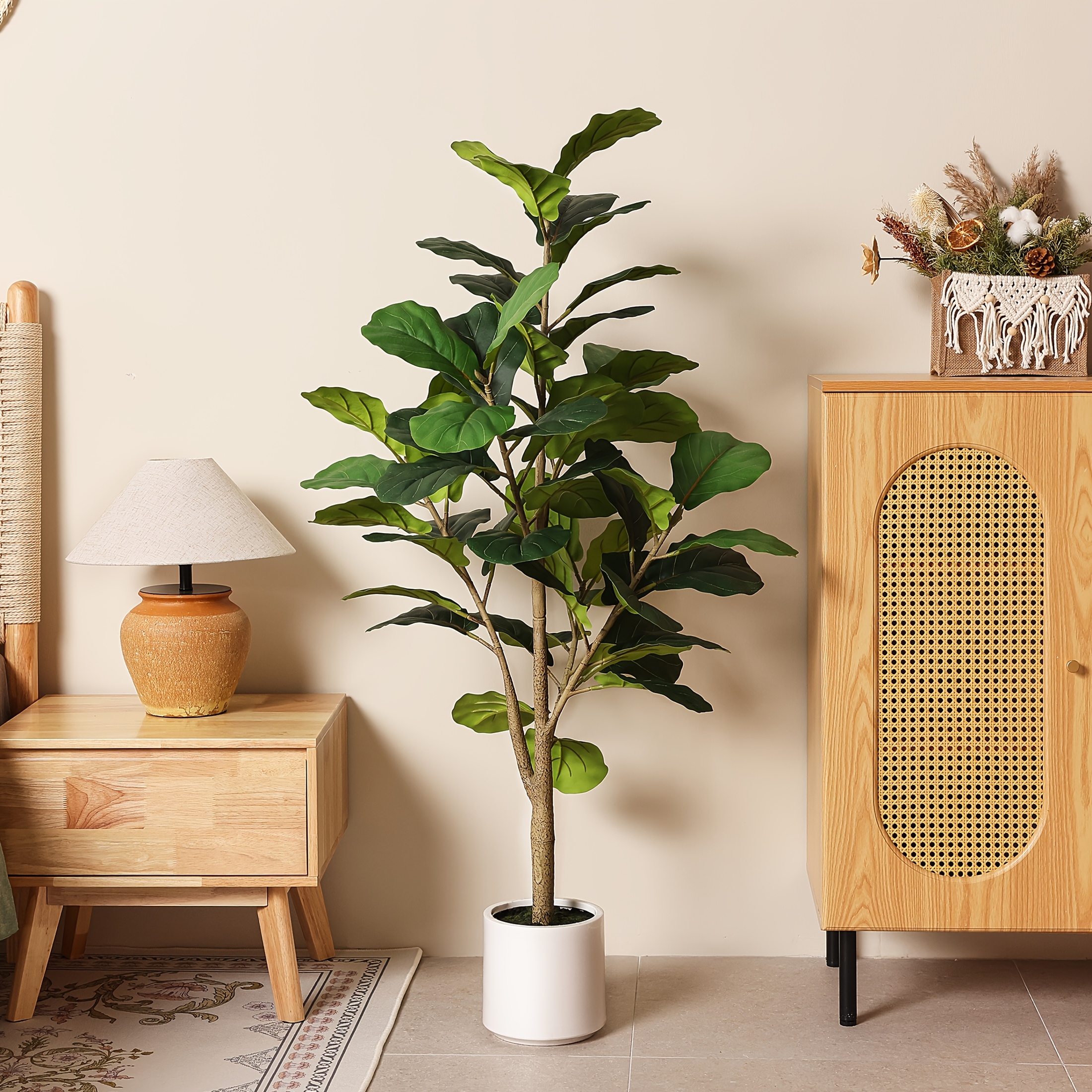 Ficus Lyrata Tree - 4.5ft Realistic Artificial Fiddle Leaf Fig