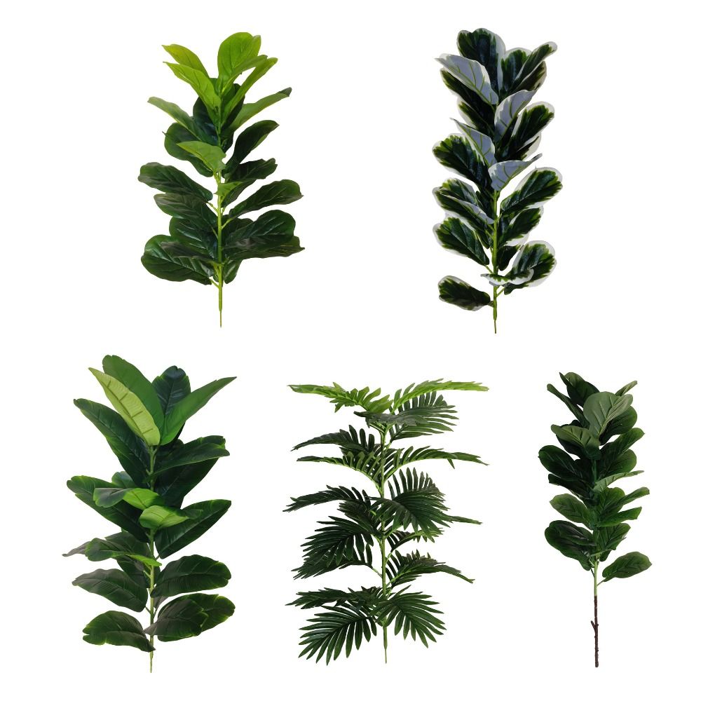 Ficus Lyrata Tree - Green Plastic Artificial Ficus Tree 23