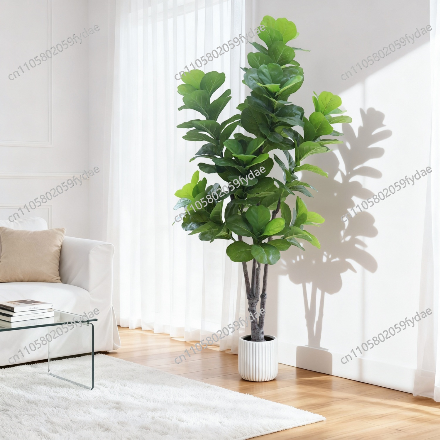 Ficus Lyrata Tree - 5ft/6ft/7ft Tall Artificial Fiddle Leaf Fig
