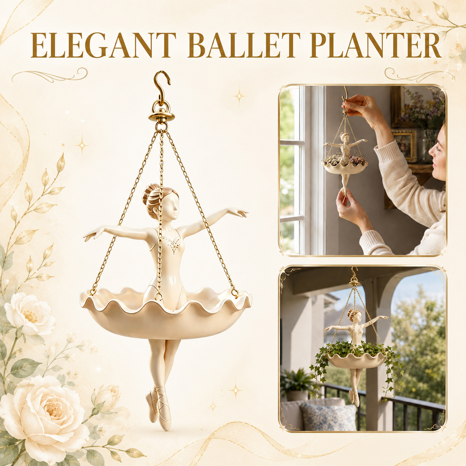 Ballet Dancer Hanging Planter  - Spider Plant Hanging 리뷰 및 가격