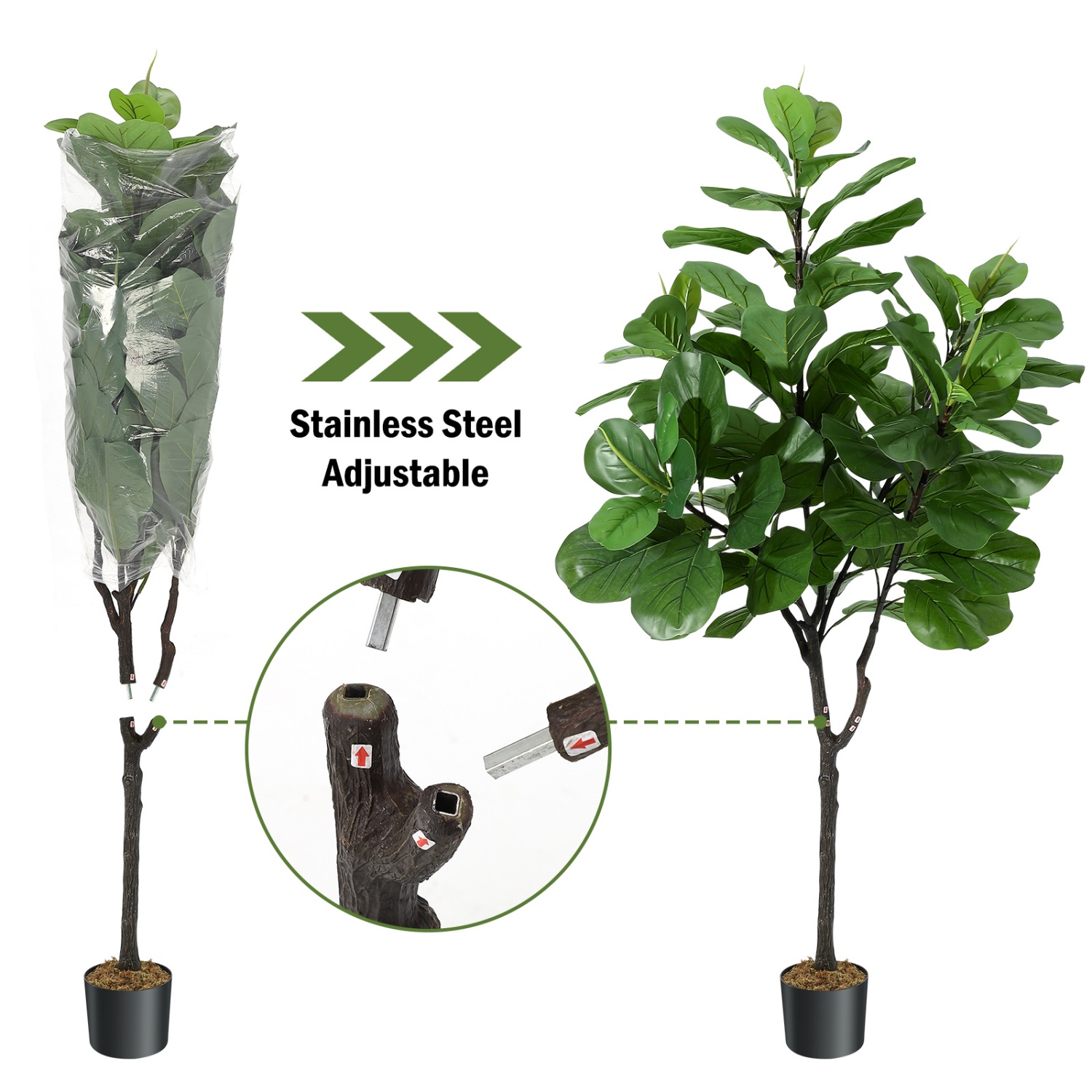 6FT Artificial Fiddle Leaf Fig - Ficus Lyrata Tree 리뷰 및 가격