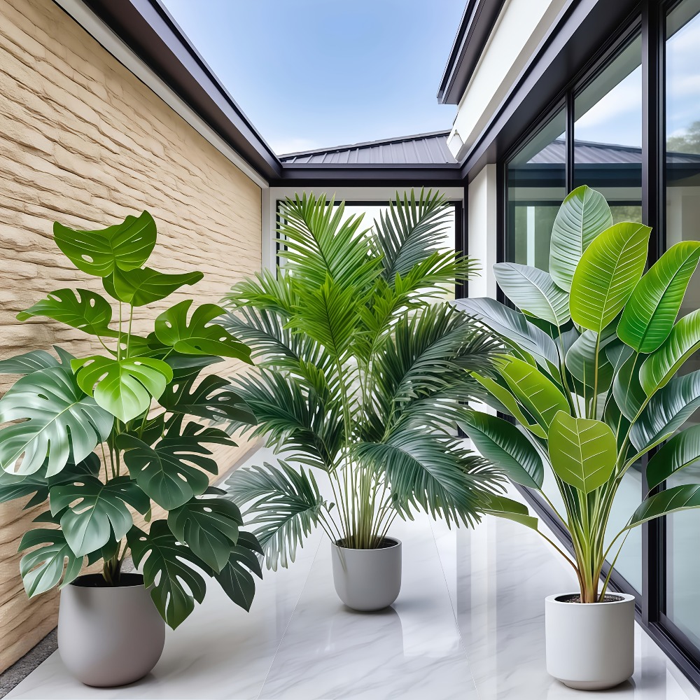 3pcs Large Artificial Areca Pa - Dracaena Marginata 리뷰 및 가격
