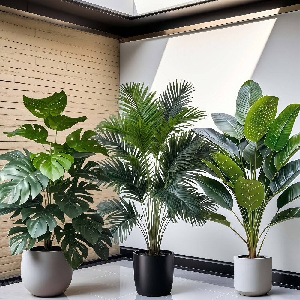 3pcs Large Artificial Areca Pa - Dracaena Marginata 리뷰 및 가격