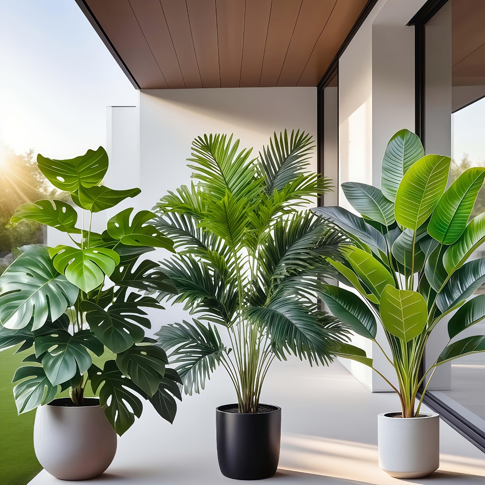 3pcs Large Artificial Areca Pa - Dracaena Marginata 리뷰 및 가격