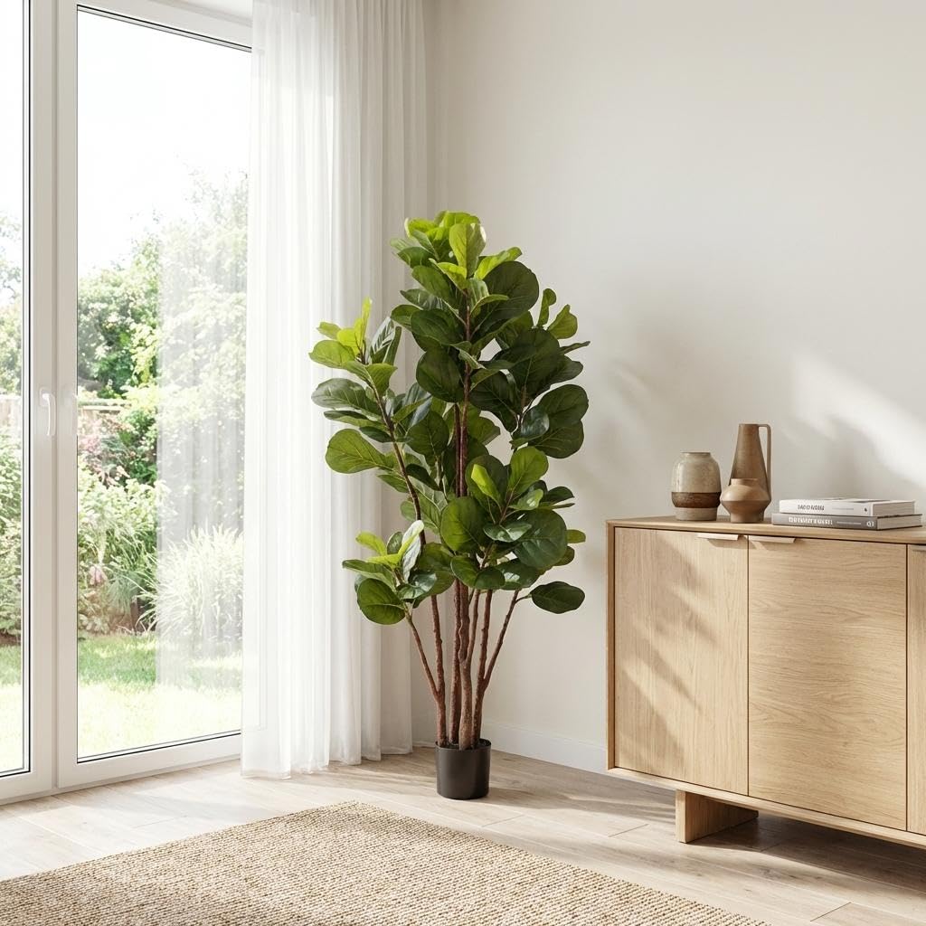 Fiddle Leaf Fig Tree Artificia - Ficus Lyrata Tree 리뷰 및 가격