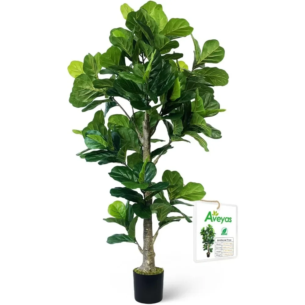For 6 Feet Large Faux Plant Fa - Ficus Lyrata Tree 리뷰 및 가격