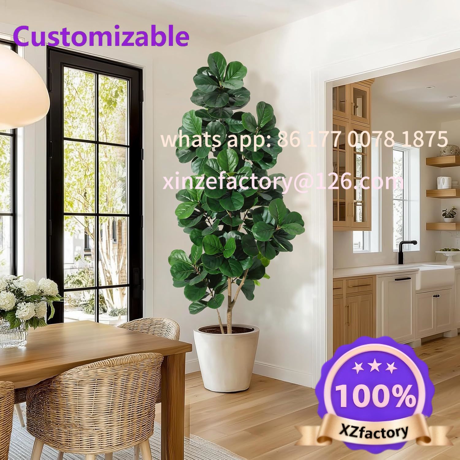 Customizable 4FT/5FT/6FT/7FT F - Ficus Lyrata Tree 리뷰 및 가격