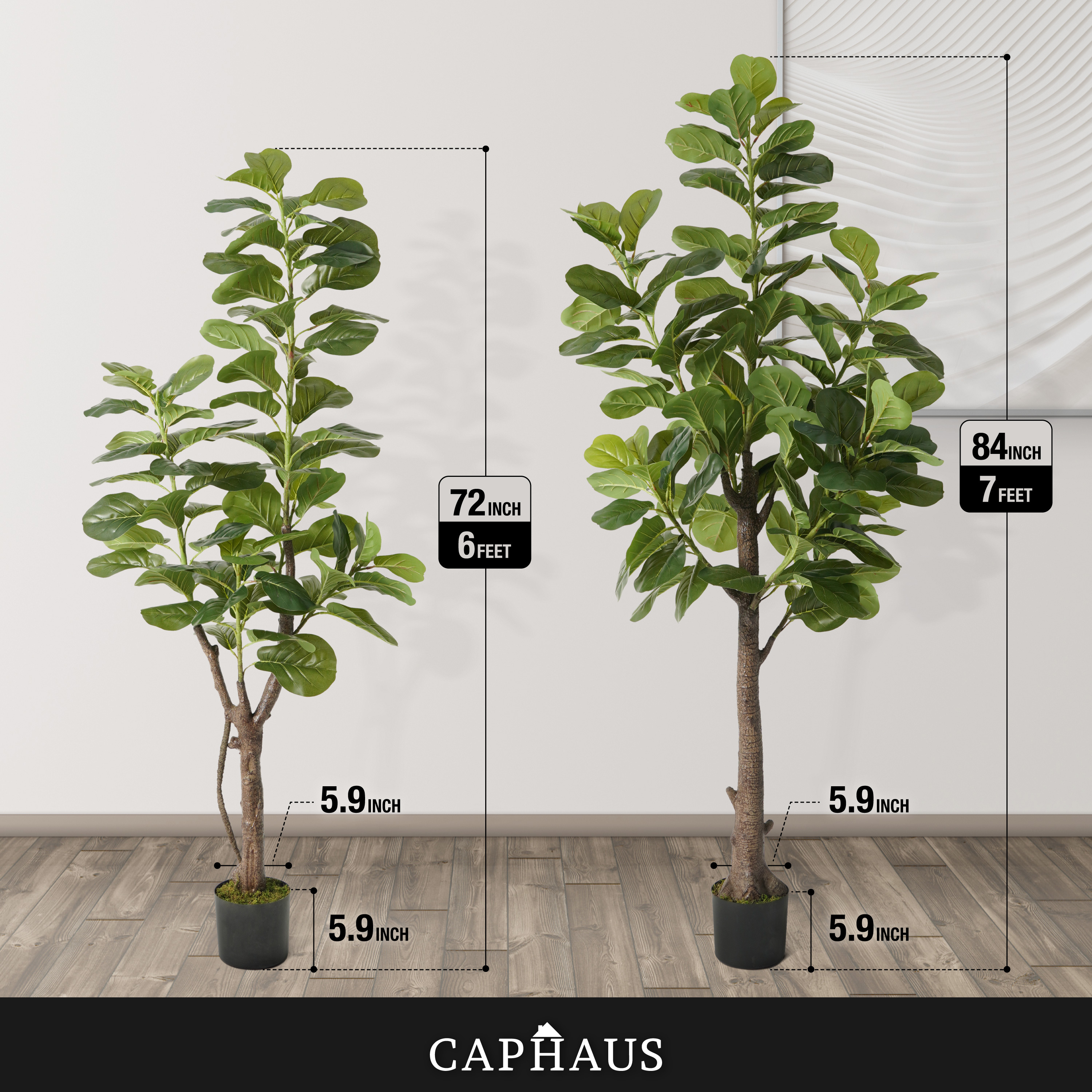CAPHAUS Artificial Fiddle Leaf - Ficus Lyrata Tree 리뷰 및 가격