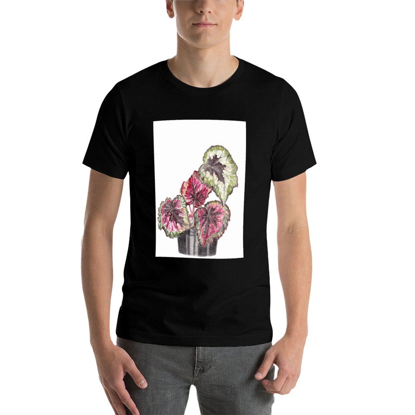 Begonia Rex T-Shirt Simple Gra - Begonia Rex 리뷰 및 가격