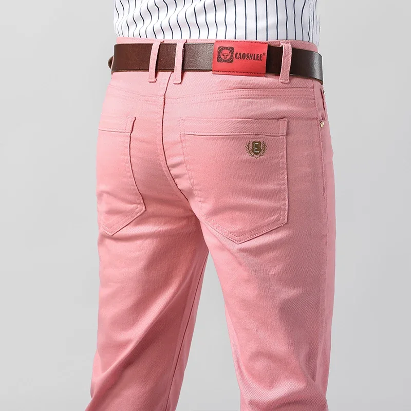5 Colors Men's Colorful Denim  - Aglaonema Red 리뷰 및 가격