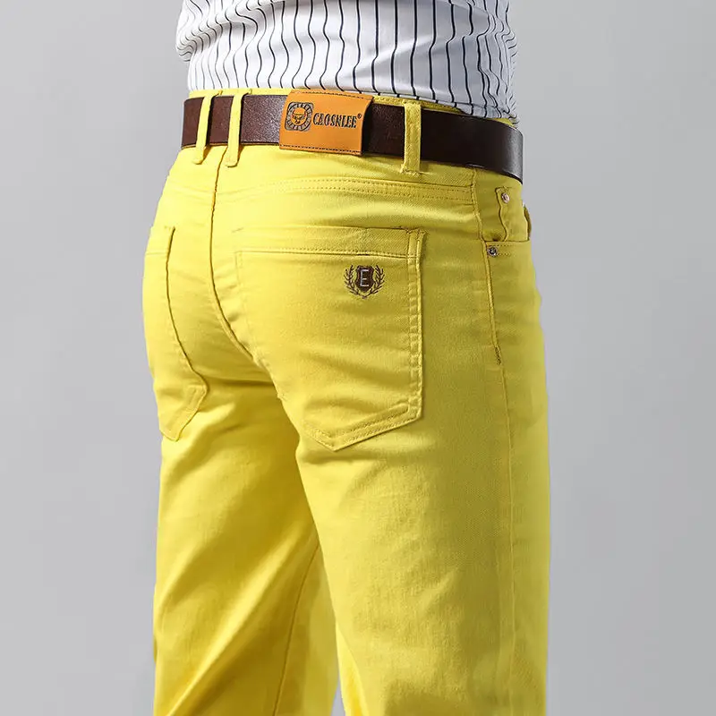 5 Colors Men's Colorful Denim  - Aglaonema Red 리뷰 및 가격