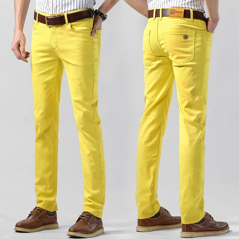 5 Colors Men's Colorful Denim  - Aglaonema Red 리뷰 및 가격